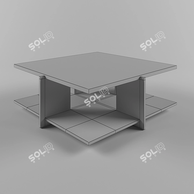 Elegant Lewis Coffee Table 3D model image 2