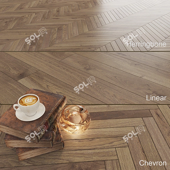 Grand Crostini Parquet: Seamless Color Correction 3D model image 1