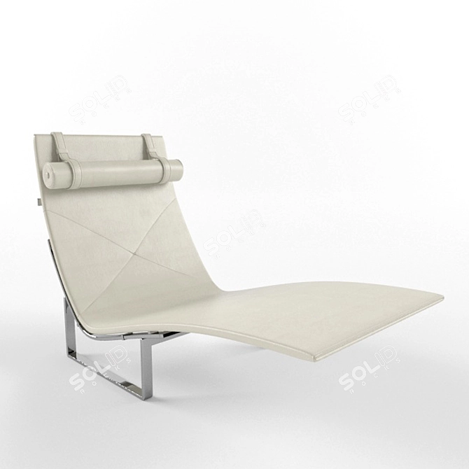 Elegant PK24 Chaise Lounge: Modern Comfort & Style 3D model image 1