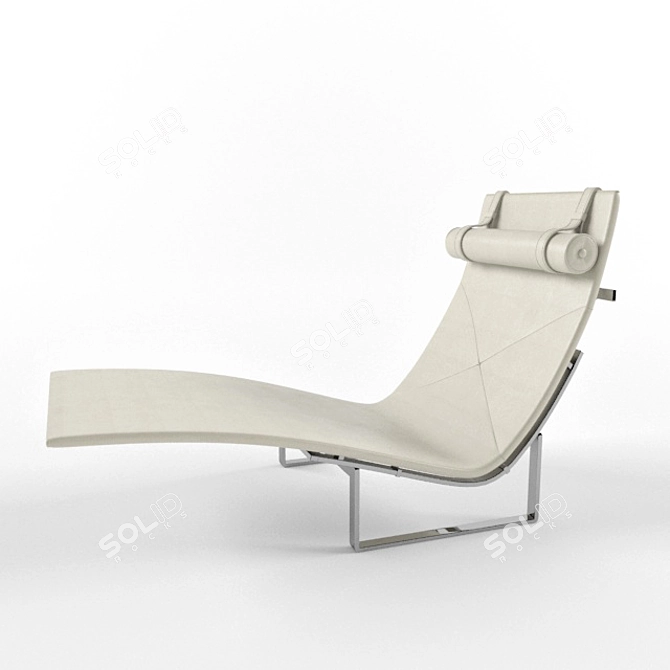 Elegant PK24 Chaise Lounge: Modern Comfort & Style 3D model image 2