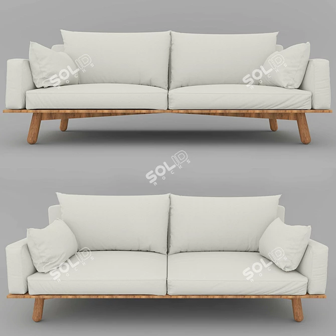 Versatile Modular Sofa - Comfortable & Stylish 3D model image 1