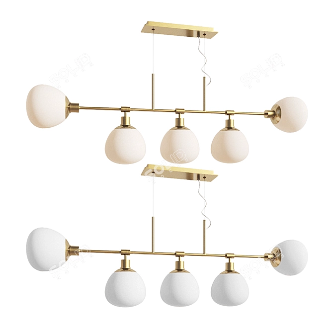 Erich Maytoni Chandelier: Modern Brass Suspension Light 3D model image 1