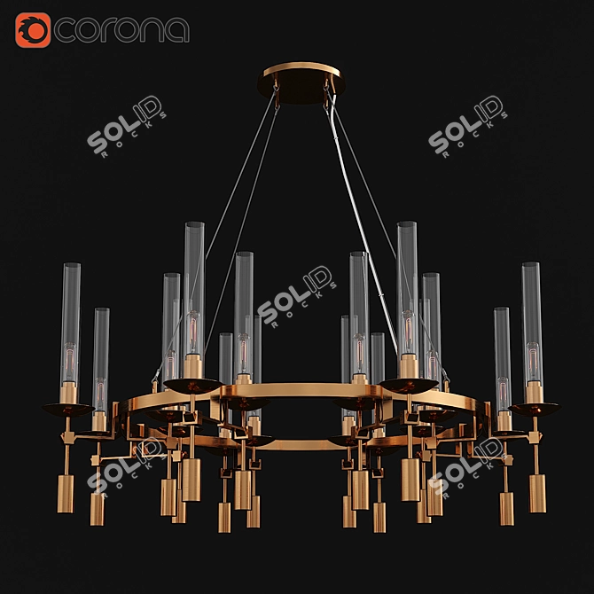 Loft Designe Chandelier 4542: Modern, Elegant, and Spacious 3D model image 1