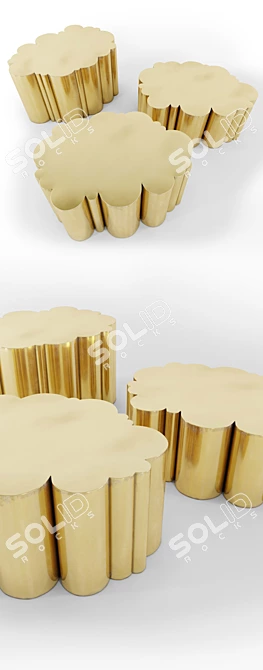 Brass Cloud Tables by Kam Tin 3D model image 2