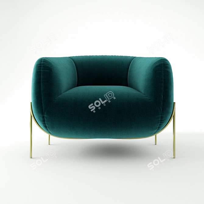 Modern Italian Design: Saba Geo Armchair 3D model image 2
