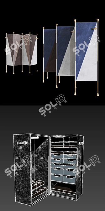 Modern Modular Baxter Set with Russo and Lazzeroni Designs 3D model image 3