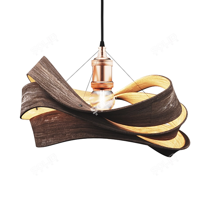 Sleek Beam Pendant Light 3D model image 1