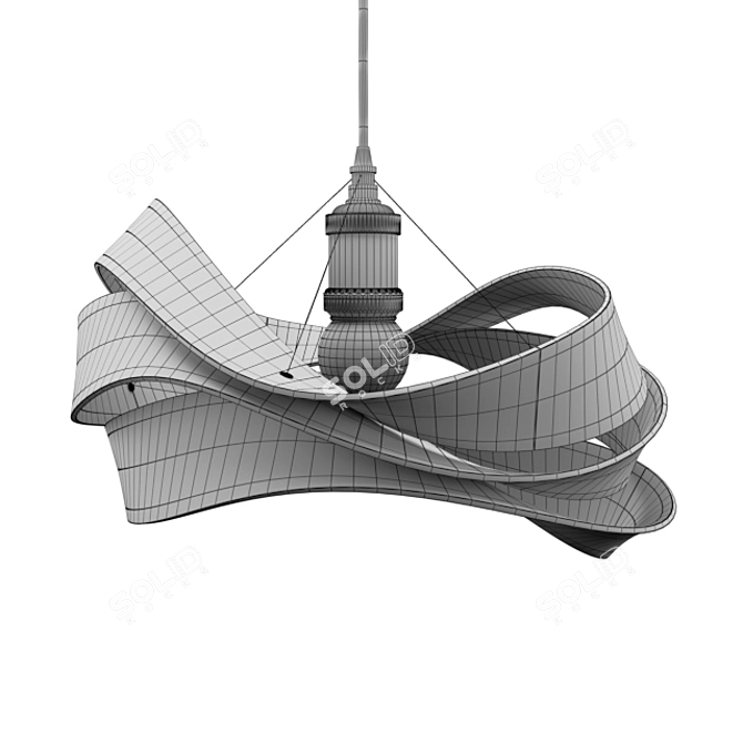 Sleek Beam Pendant Light 3D model image 2