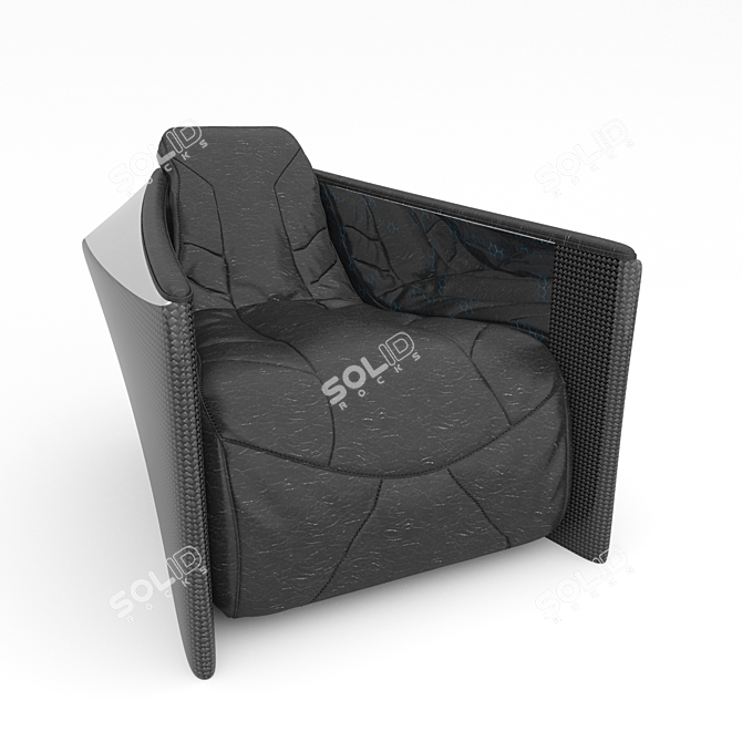 Futuristic Titan Armchair 3D model image 1