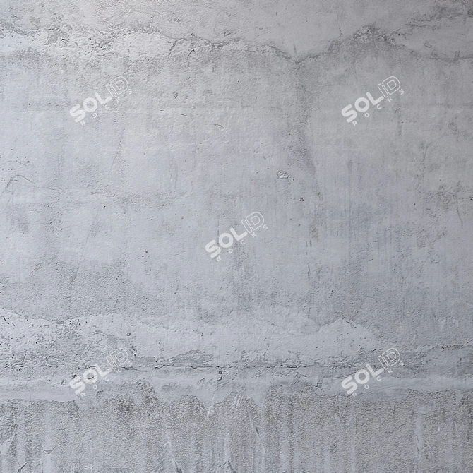 Seamless 4K Concrete Wall 3D model image 3