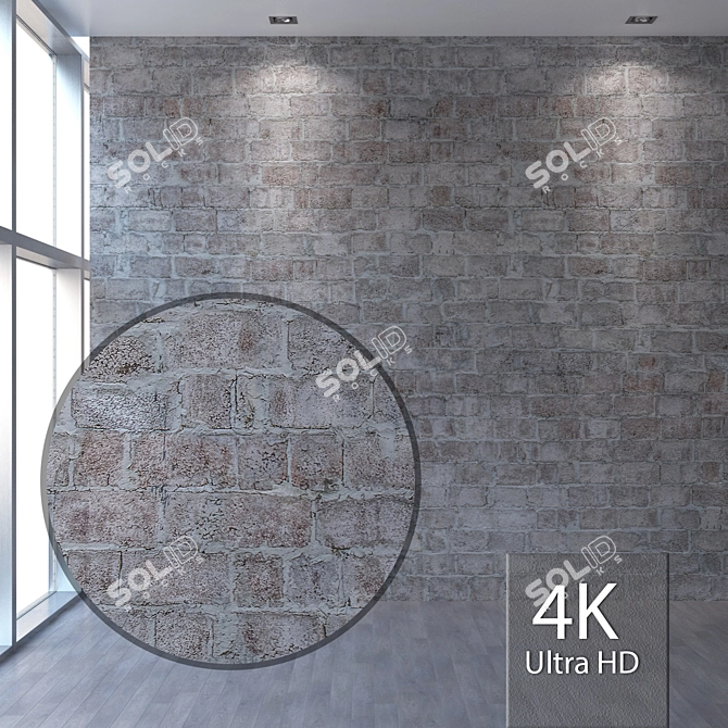 Seamless 4K Textured Masonry 3D model image 1