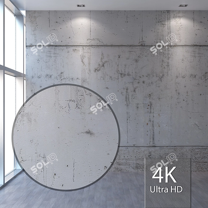 Seamless 4K Concrete Texture 3D model image 1