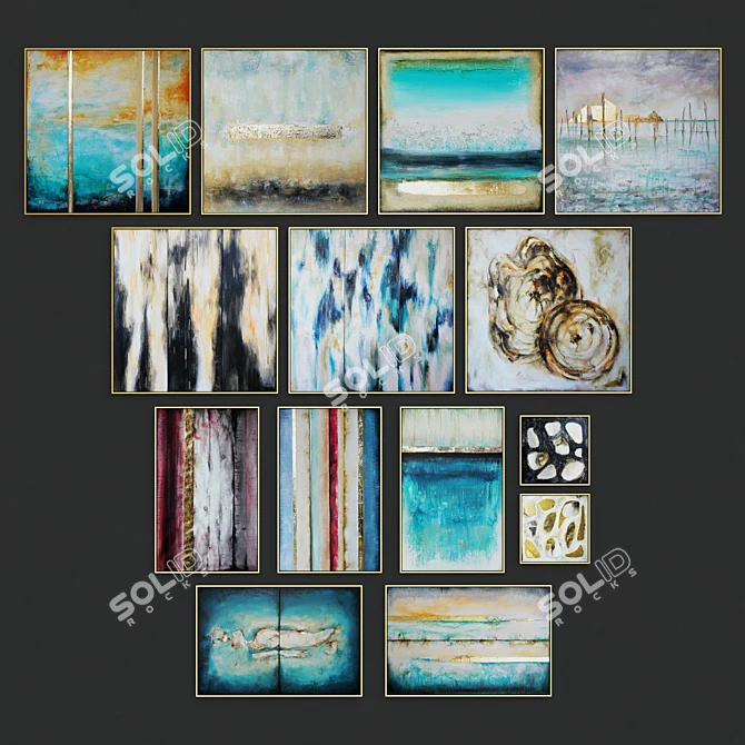 Abstract Decor Art: Large & Unique 3D model image 1