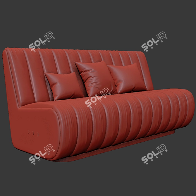 Sophia Velvet Sofa Set 3D model image 2