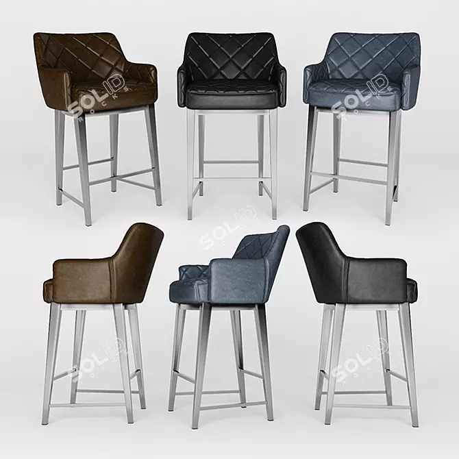 Modern Bar Chair Stools 3D model image 1