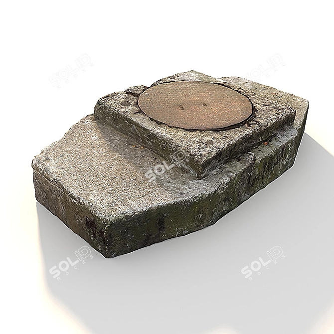 Concrete Sewer Collector: High-Detail 3D Model 3D model image 1