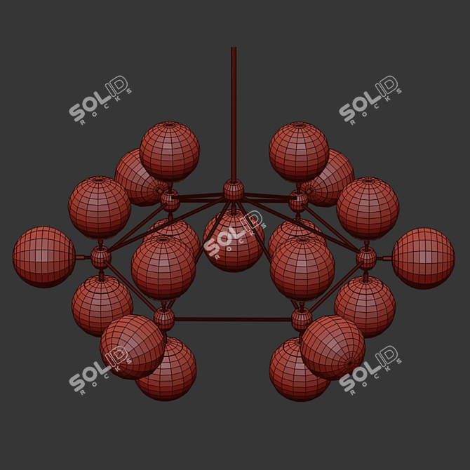 Geometric Globe Chandelier: Modo 6-Sided 3D model image 2