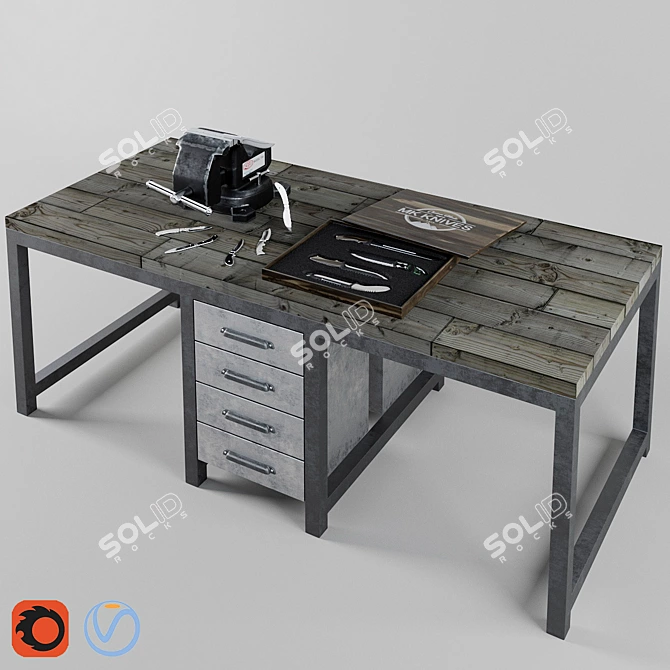 Knife Sharpening Workstation 3D model image 1