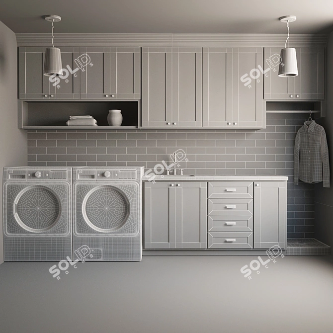 Kenmore Elite Laundry Combo: 9.0 cu. Washing Machine & 5.2 cu. Drying Machine 3D model image 2