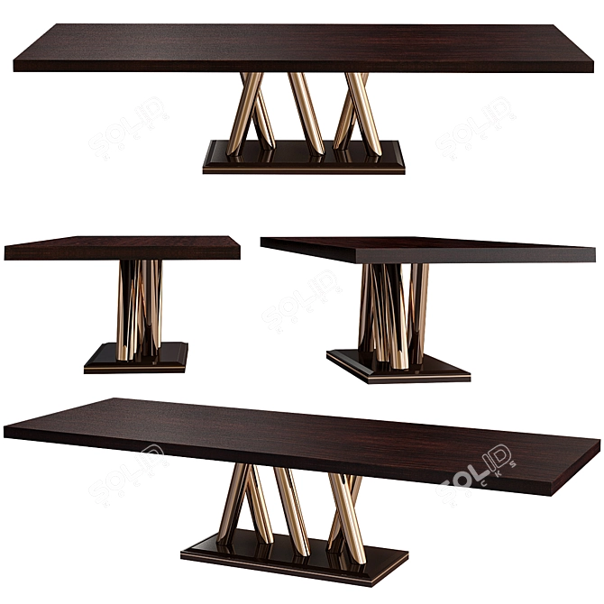 Modern Elegance: Plinto Dining Table 3D model image 1