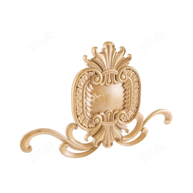 Carved Wall Decor: Ornate Classic Pattern 3D model image 3