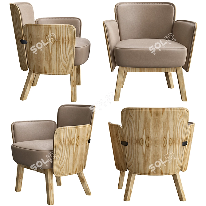 Cozy Comfort Julius Chair 3D model image 1