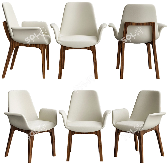 Sleek and Stylish Modloft Berkeley Chair 3D model image 1