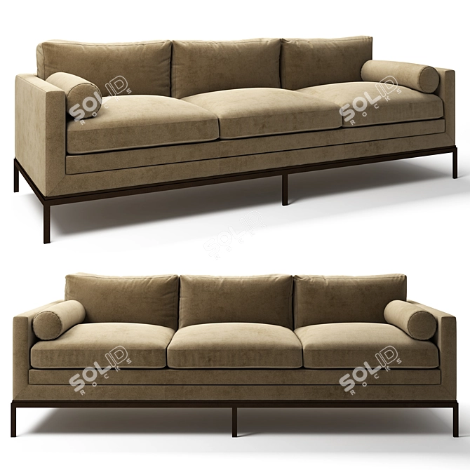 Modern Bauhaus Style Sofa 3D model image 3