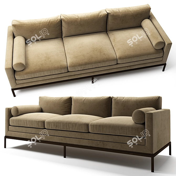 Modern Bauhaus Style Sofa 3D model image 1