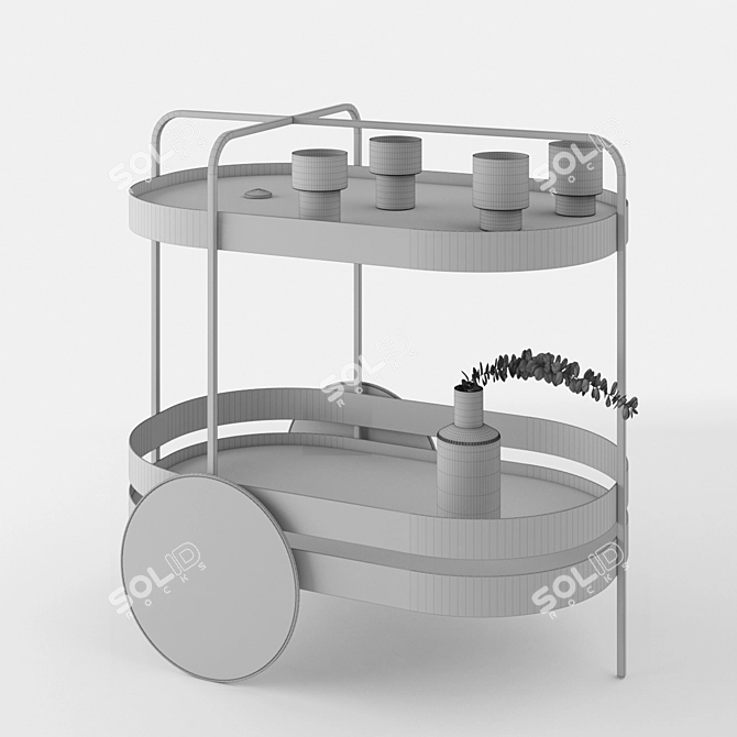 Elegant Schönbuch Grace Trolley 3D model image 2