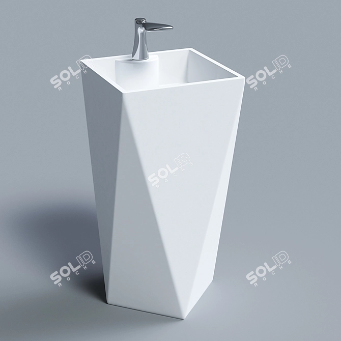 Elegant Diamond Basin 3D model image 2