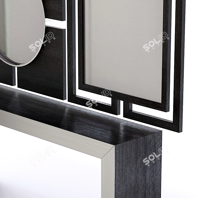 Elegant Decorage Console & Mirror Set 3D model image 2