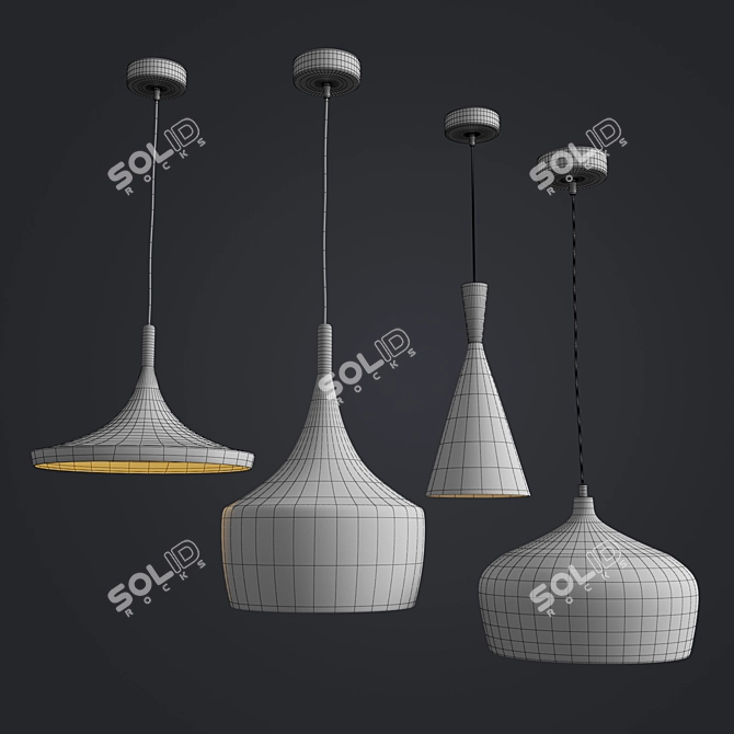 Minimalist Samuel Ceiling Light 3D model image 2