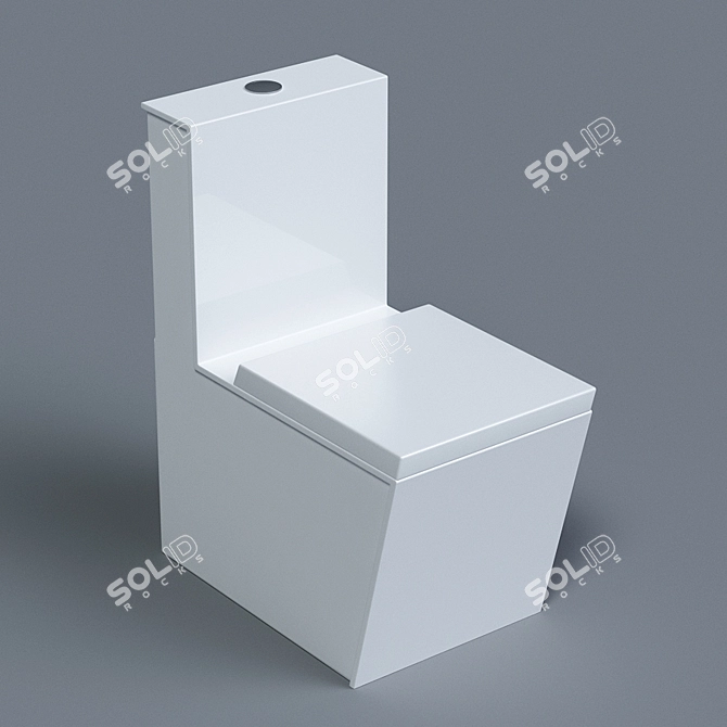 Sleek Edge Toilet: Modern Design 3D model image 1