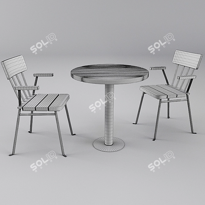 Stylish Office Furniture Set 3D model image 2