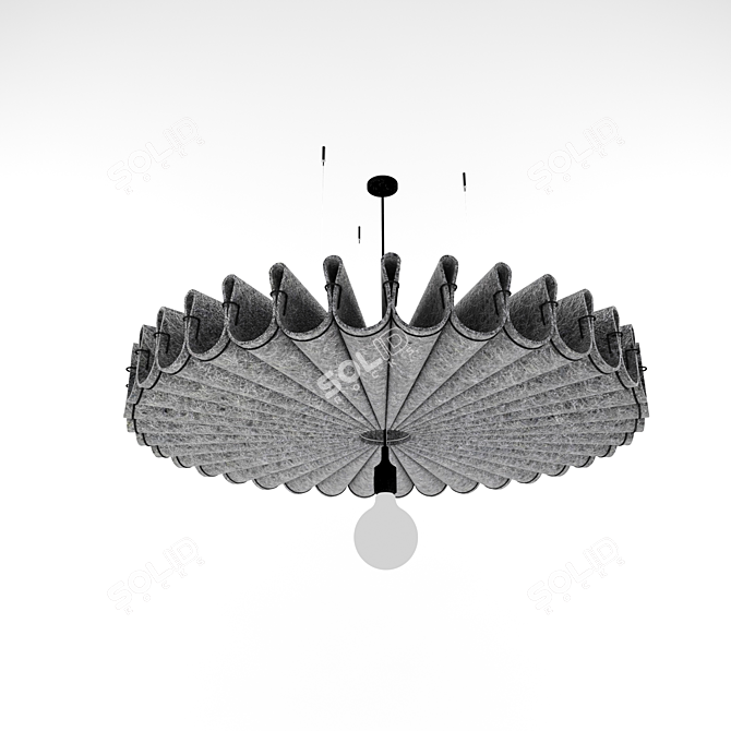 Buzzi Pleat 100: Sleek & Stylish Pleated Design 3D model image 1