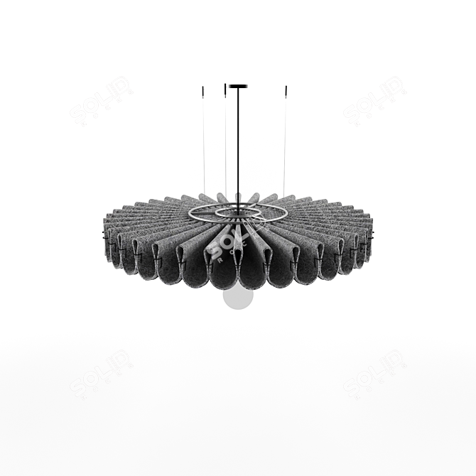 Buzzi Pleat 100: Sleek & Stylish Pleated Design 3D model image 2