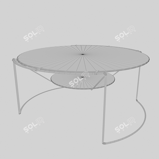 Modern Round Coffee Table 3D model image 2