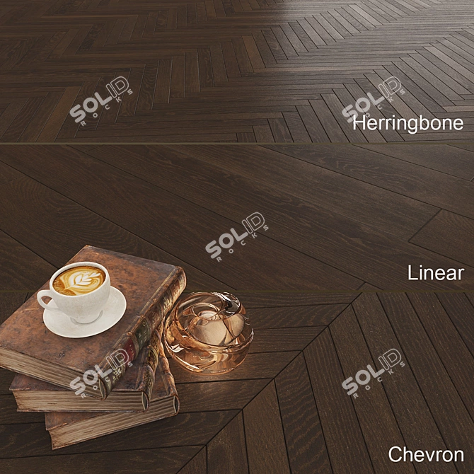 Karelia Oak Dark Chocolate Flooring 3D model image 1