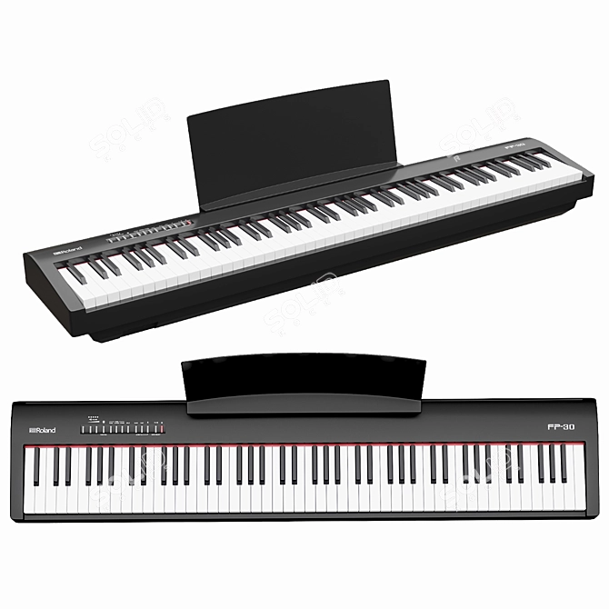 Roland FP-30 - Compact Digital Piano 3D model image 1