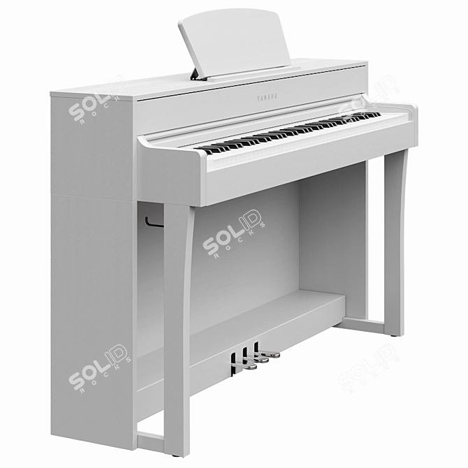 Yamaha CLP-635 WH Digital Piano 3D model image 1