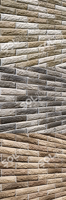 Modern Stone Walls Collection 3D model image 2
