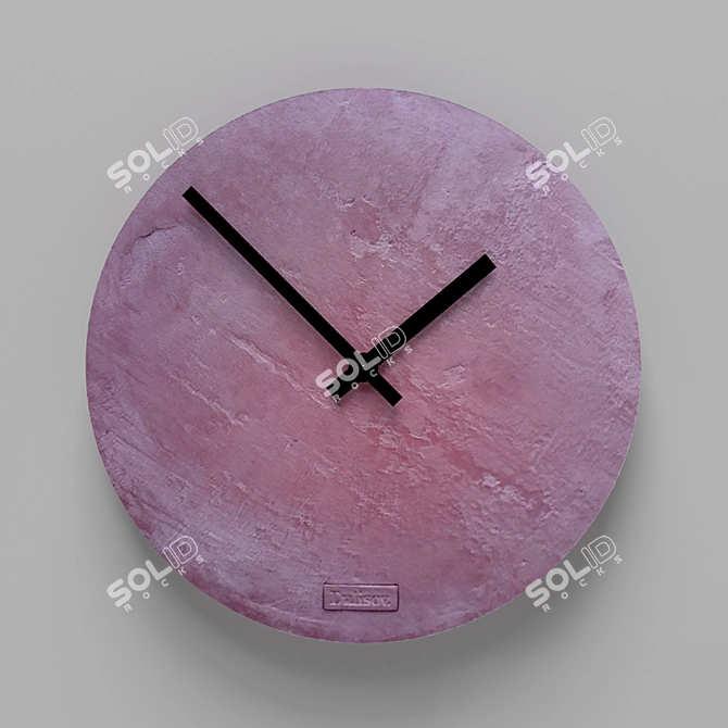 Mars Wall Clock: Minimalist Scandinavian Style 3D model image 1