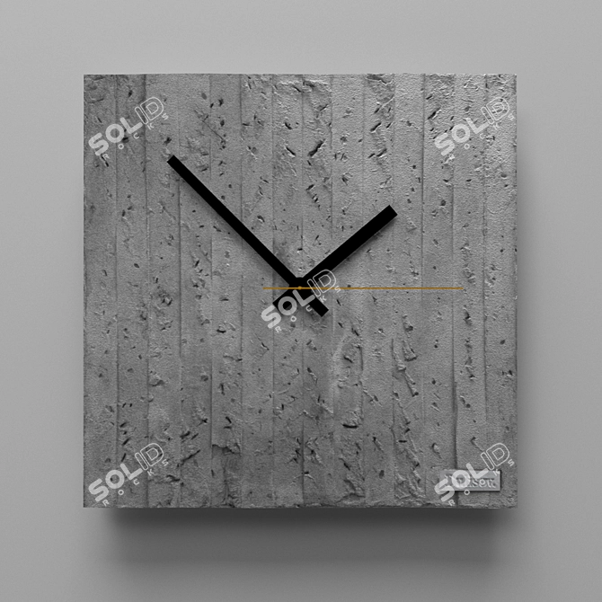 Industrial Elegance: Cast Clock 3D model image 1