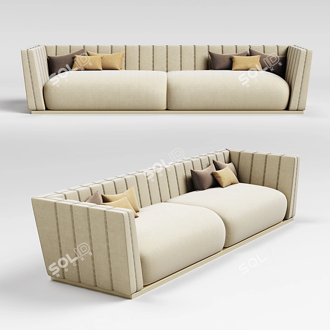 Zebrano Pandora Sofa 3D model image 2