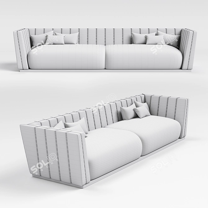 Zebrano Pandora Sofa 3D model image 3