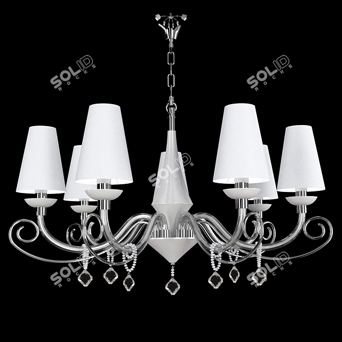 Stellare C 2453/7: Chrome Chandelier with Elegant Design 3D model image 1