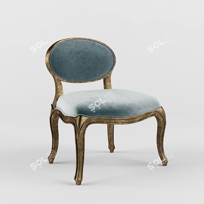 Luxury Golden Velvet Chair by Christopher Guy 3D model image 1