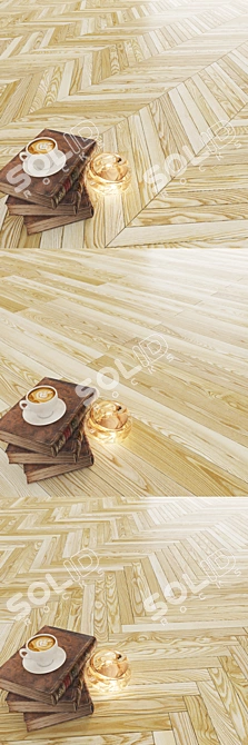 Timberwise Ash Olive Sand Matt: One-Tone Parquet for Convenient Color Correction 3D model image 2