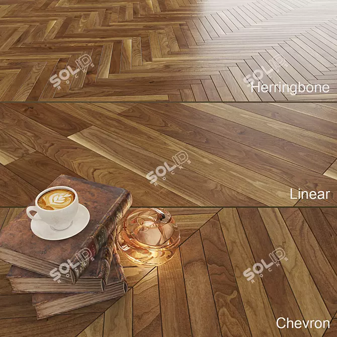 Korelia Walnut: Color-Correcting Parquet 3D model image 1